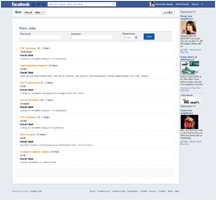 Facebook Jobs Page Design and Development